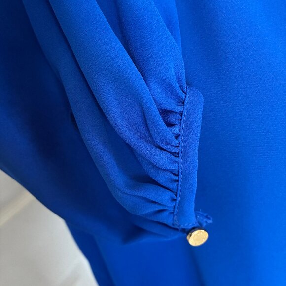 Ellen Tracy Blouse Blue NWOT - Picture 4 of 7